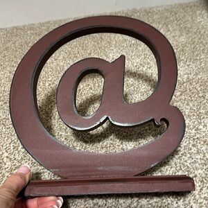 @  at sign decoration Wooden Decor - perfect for office or shelf